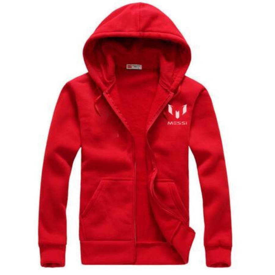 New Fashion Brand Hoodies Men MESSI Print Casual Sportswear Man Hoody Zipper Long-sleeved Sweatshirt Slim Fit Mens Hoodie