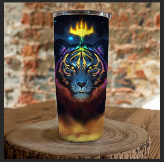 Tiger King 3D Tumbler, Best Gift Idea, Gift For Dad, Father's Day Gift Idea, Stainless Steel Tumbler