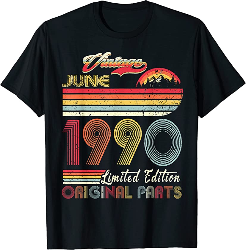 31 Year Old Retro Vintage June 1990 Funny 31st Birthday T-Shirt