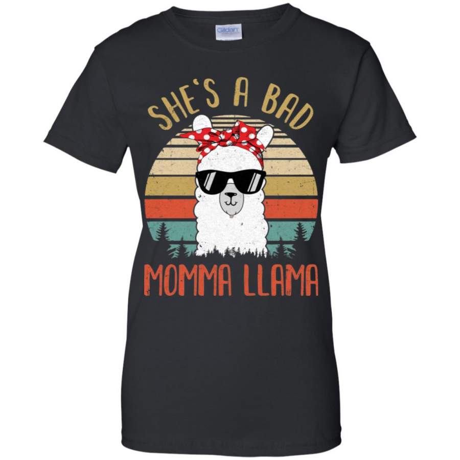 Vintage Funny Shirt She’s A Bad Momma Llama