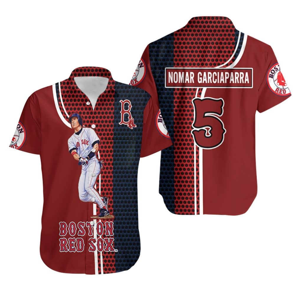 5 Nomar Garciaparra Boston Red Sox Hawaiian Shirt Daperti Shop