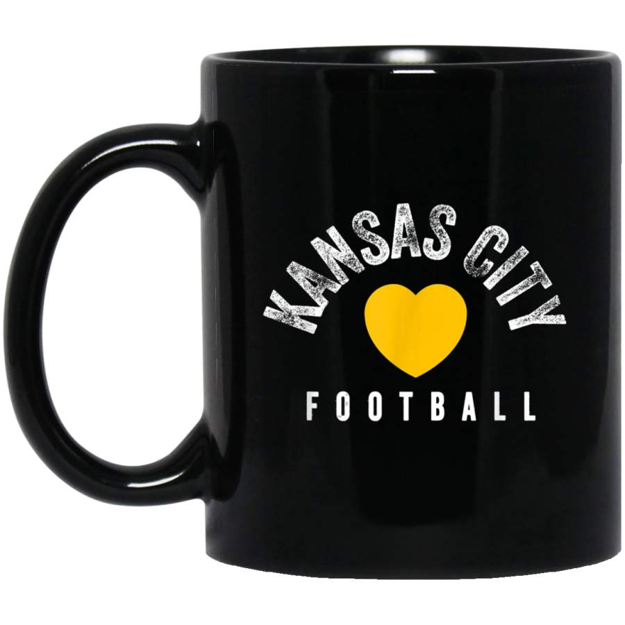 KC Kansas City 2020 Football Kc Red Heart Sports Fan Love Mug