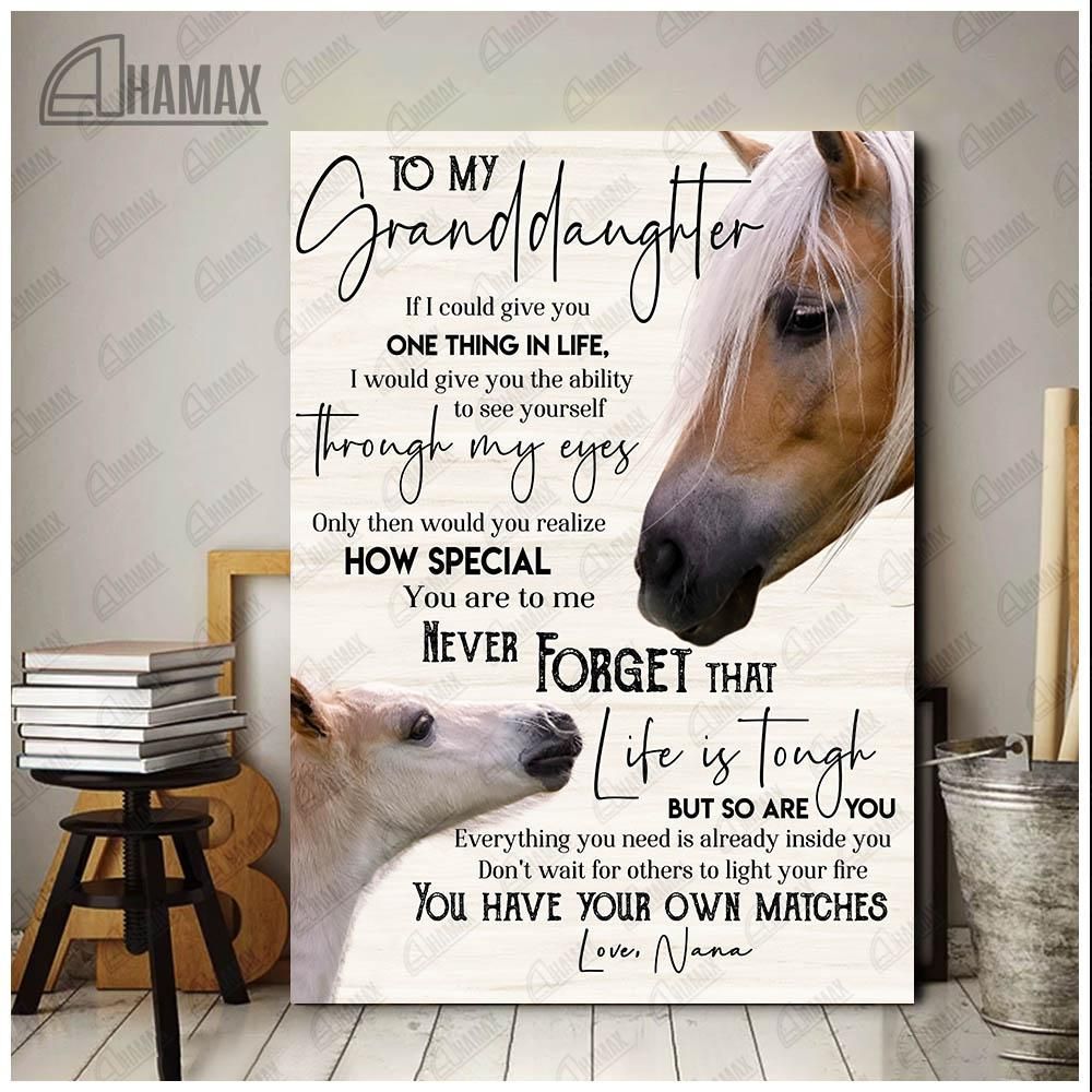 Horse – Canvas – To My Granddaughter (Nana) – You Have Your Own Matches ...