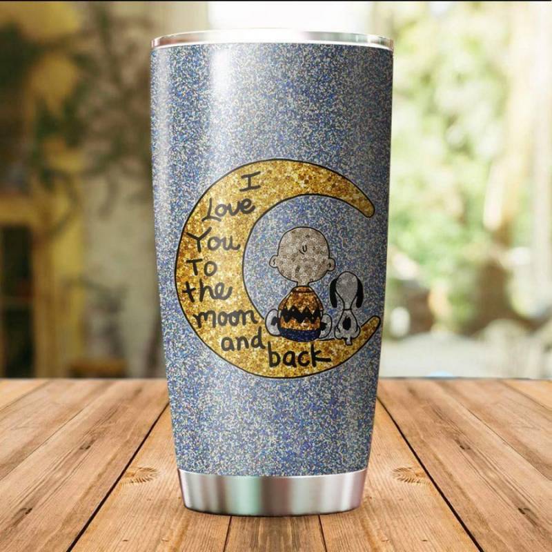 Snoopy SNP Love You To The Moon And Back Tumbler - EmprintsTOP