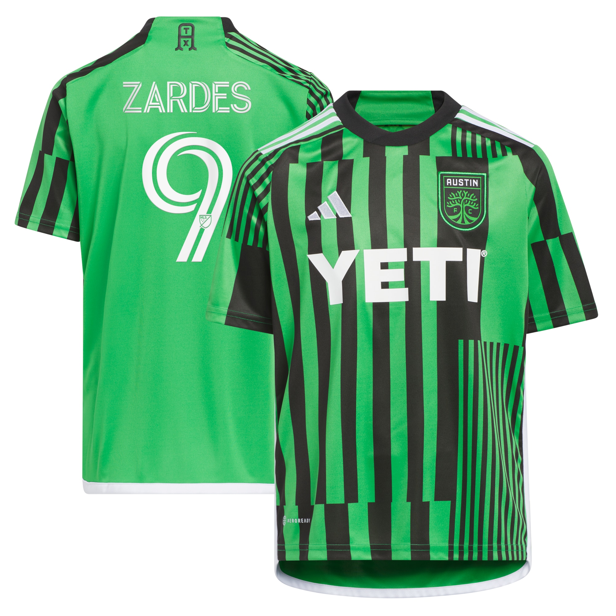 Gyasi Zardes Austin FC Youth 2023 Las Voces Kit Replica Jersey – Green