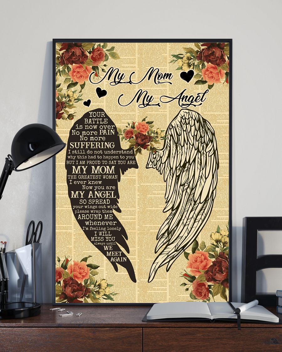 Your Battle Is Now Over More Pain Canvas And Poster, Mother’S Day Greetings, Mother’S Day Gift For Mom, Warm Home Decor Wall Art Visual Art