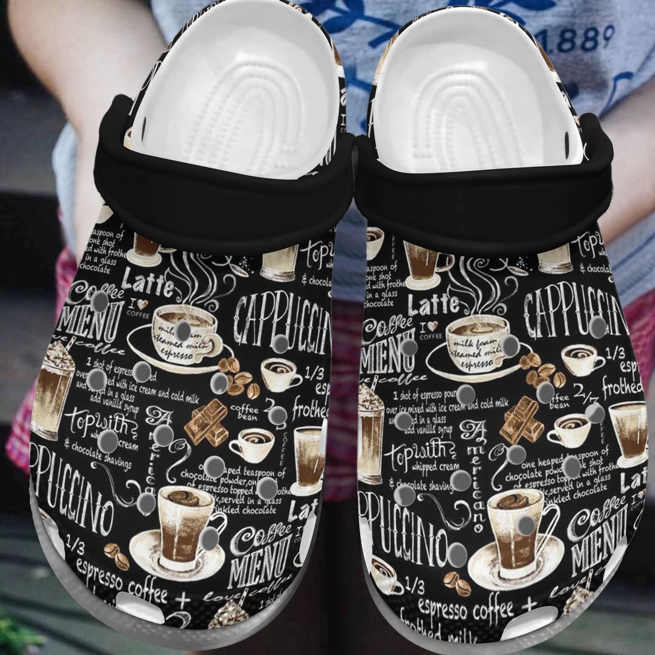 Coffee Personalize Clog, Custom Name, Text, Fashion Style For Women, Men, Kid, Print 3D Coffee Lover