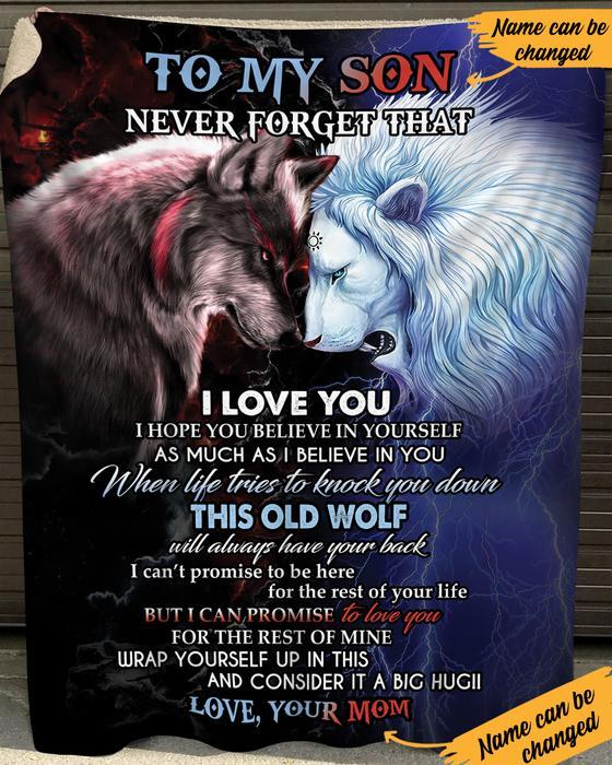 Wolf And Lion Blanket Never Forget That I Love You I Hope You Believe In Yourself As Much As I Believe In You