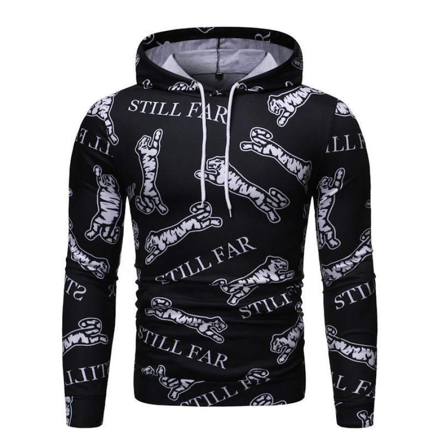 Tiger Print Casual Hoodie Sweatshirt – 3D All Over Printed – VF109