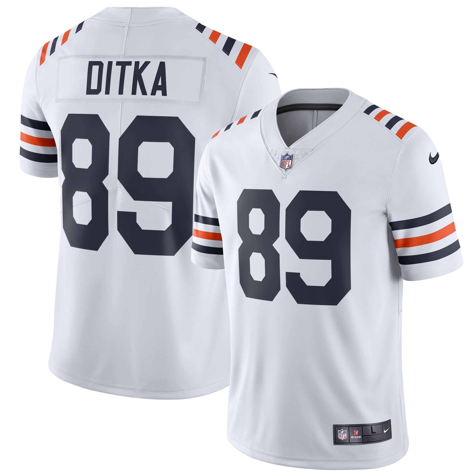 Men’s Chicago Bears Mike Ditka White 2019 Alternate Classic Retired Player Limited Jersey