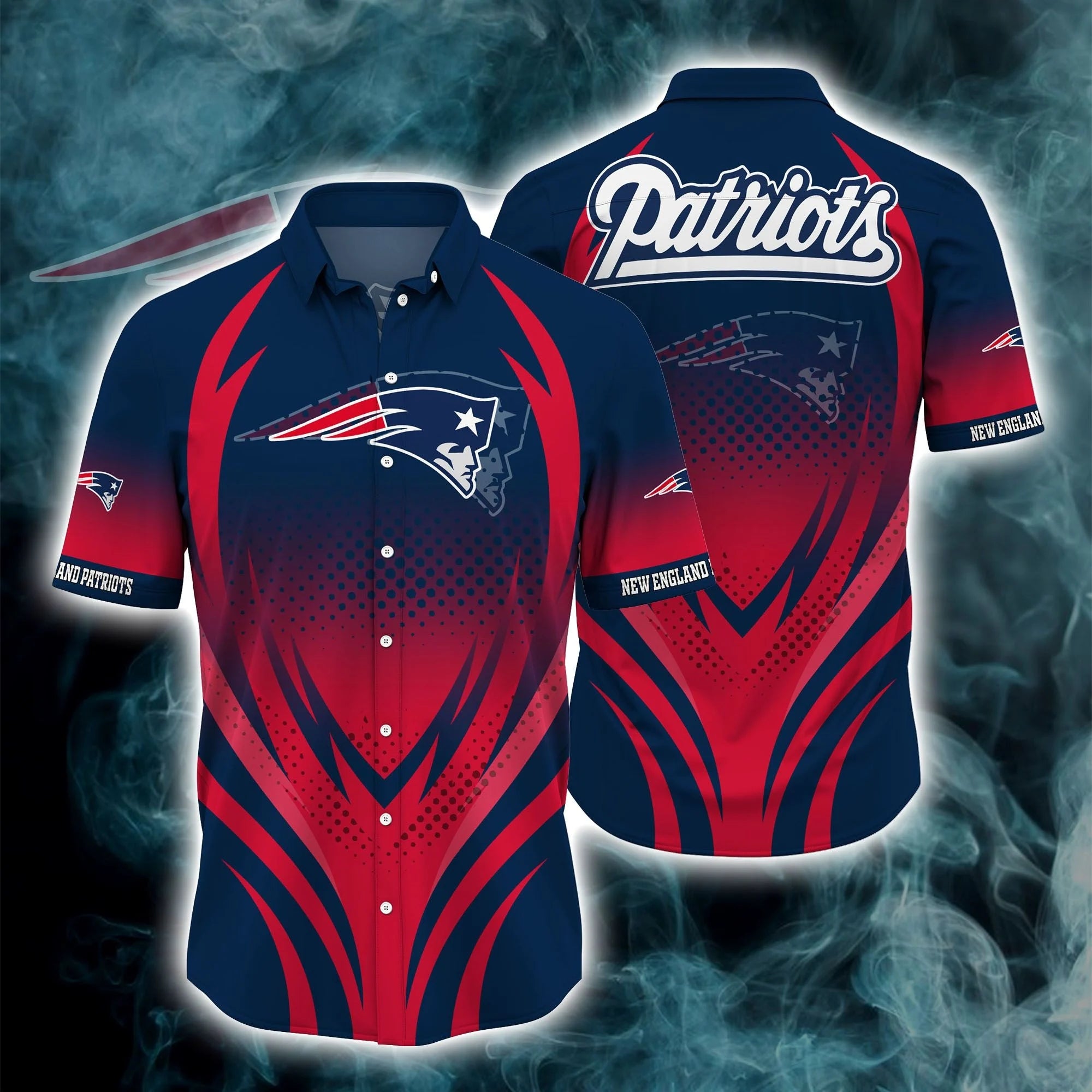 New England Patriots Button Down Shirt 3D Print H04Fs