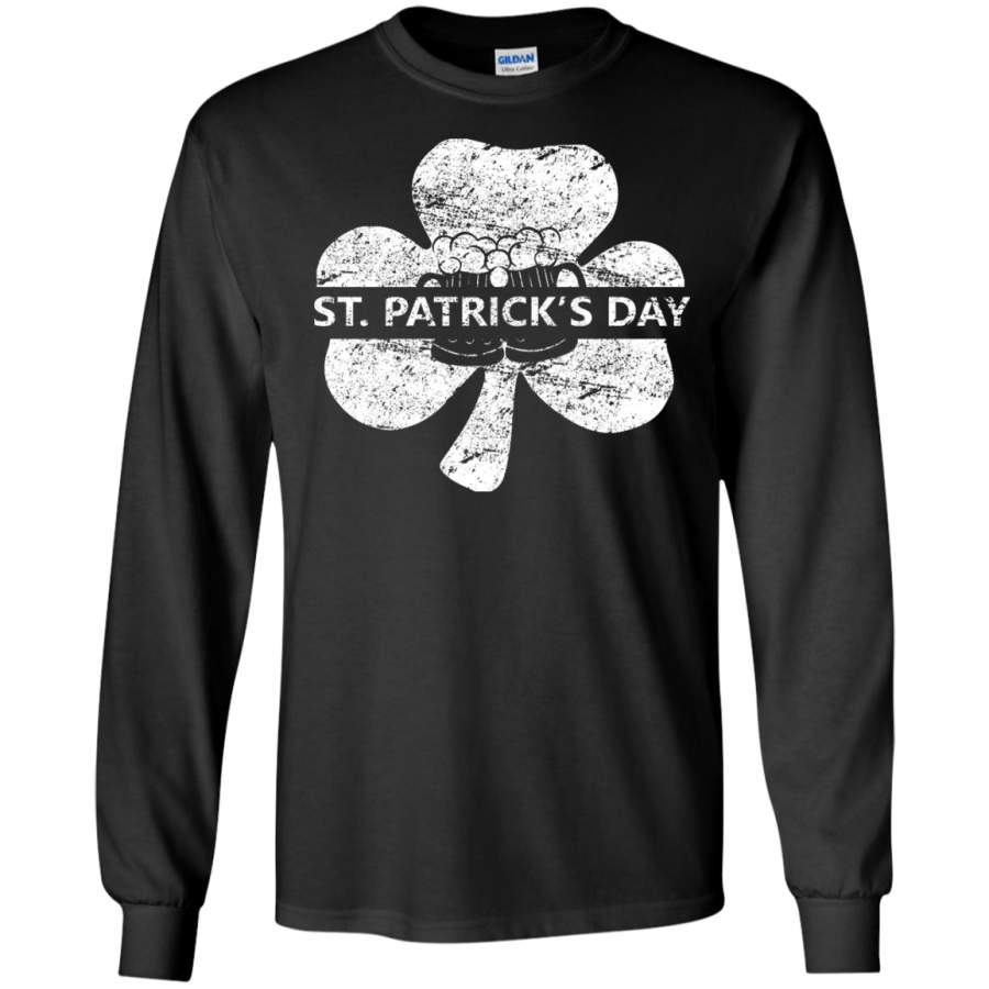 Vintage St. Patrick’s Day, Beer and Shamrock – Long Sleeve LS, Sweatshirt, Hoodie