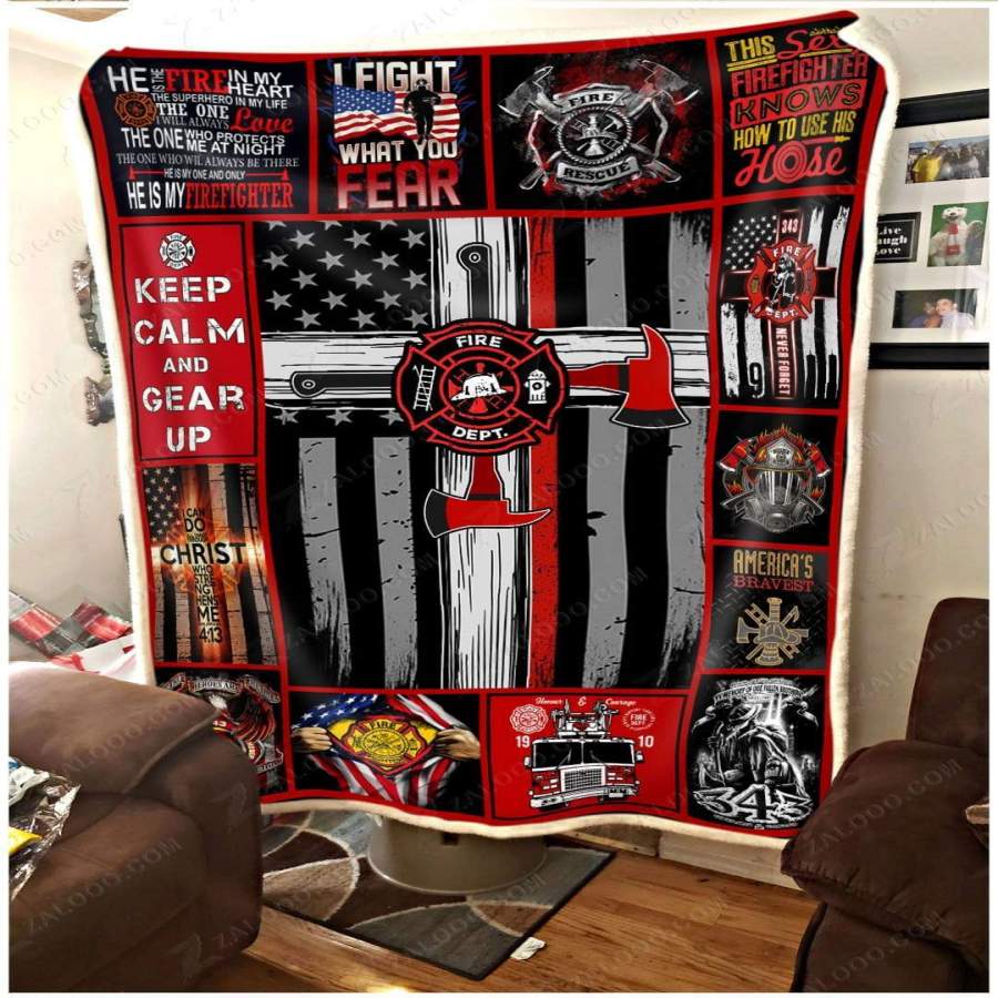 Keep Camp And Gear Up Firefighter Blanket