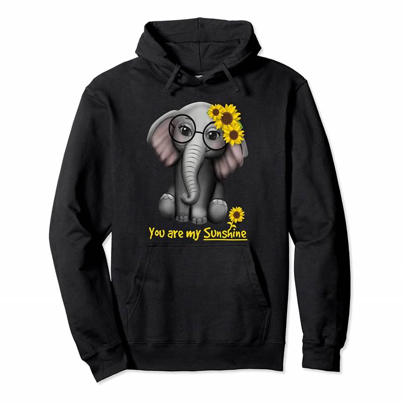 You Are My Sunshine Elephants Sunflowers Clothes Elephant Pullover Hoodie, T Shirt, Sweatshirt