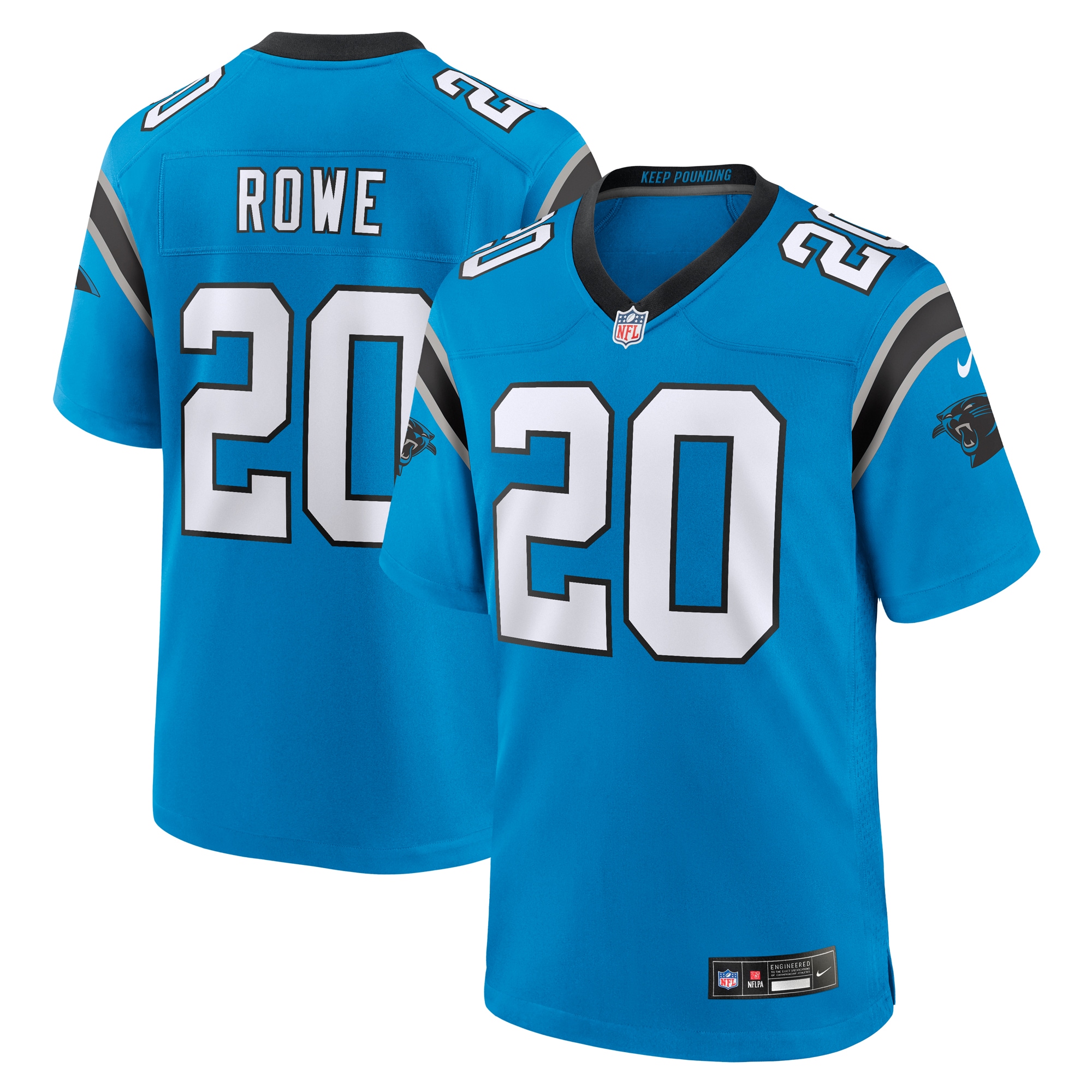 Eric Rowe Carolina Panthers Alternate Game Jersey – Blue