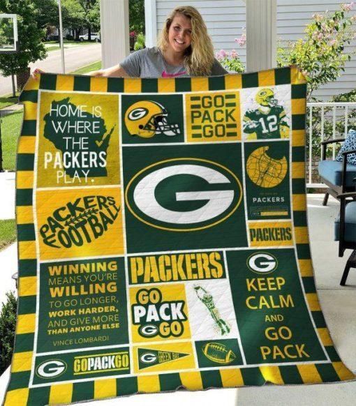 Green Bay Packers Keep Calm And Go Pack For Fans Ds0 07412 Fleece Quilt Blanket Personalized Customized Home Bedroom Decor Gift