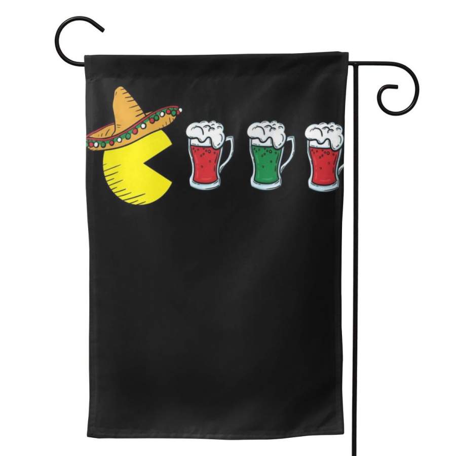 2 Pcs Garden Flag Retro Funny Cinco De Mayo Gamer Mexican Beer Horizontal Poster 12.5″x18″ -Mothers Day, Birthday Gifts for Mom, Dad, Wife, Husband, Daughters, Grandma, Friends