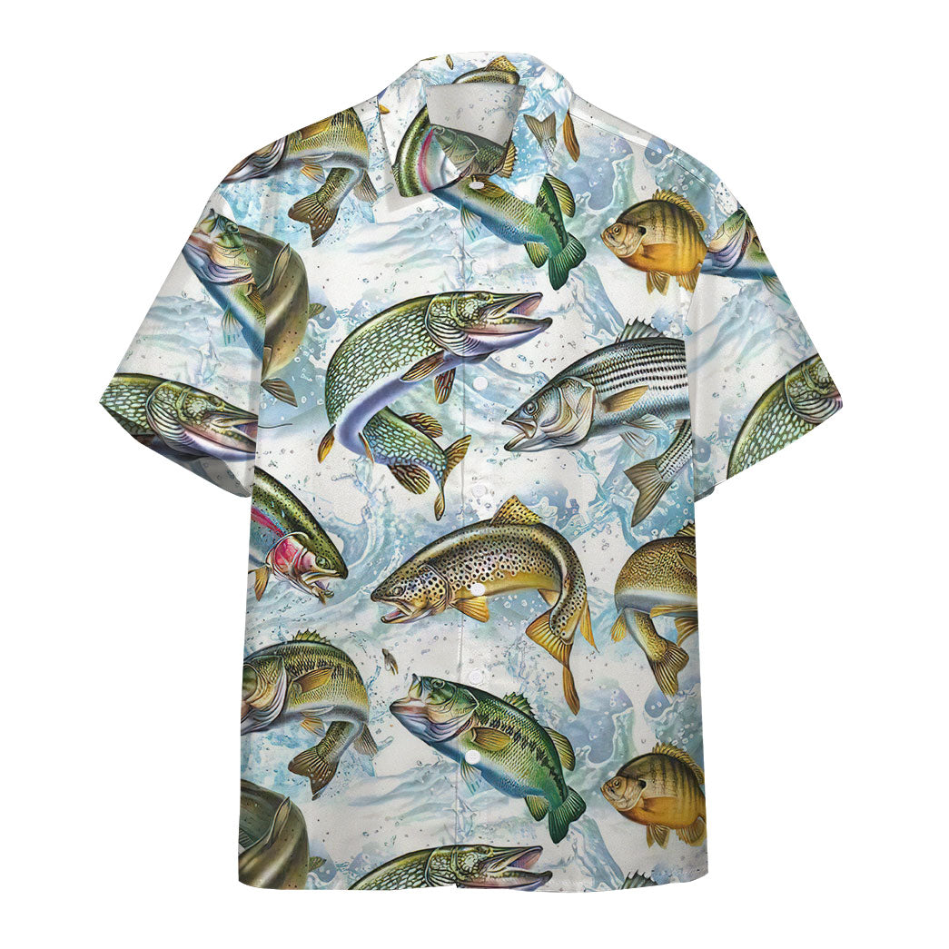 Gearhumans Fresh Water Fishing Fish Custom Hawaiian Shirt Ha7298