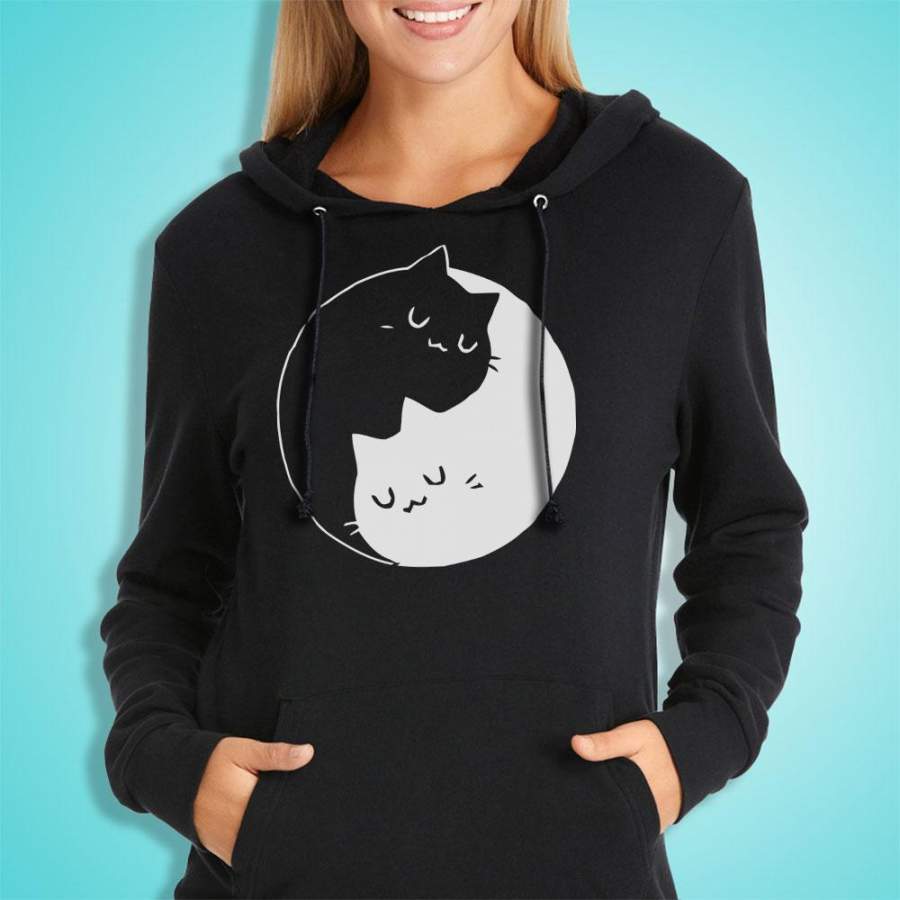 Yin Yang Cats Kittens Women’S Hoodie