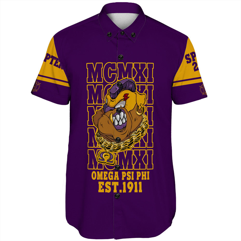 Wonder Print Shop Shirt – Personalized Omega Psi Phi Mcm Style Short Sleeve Shirt