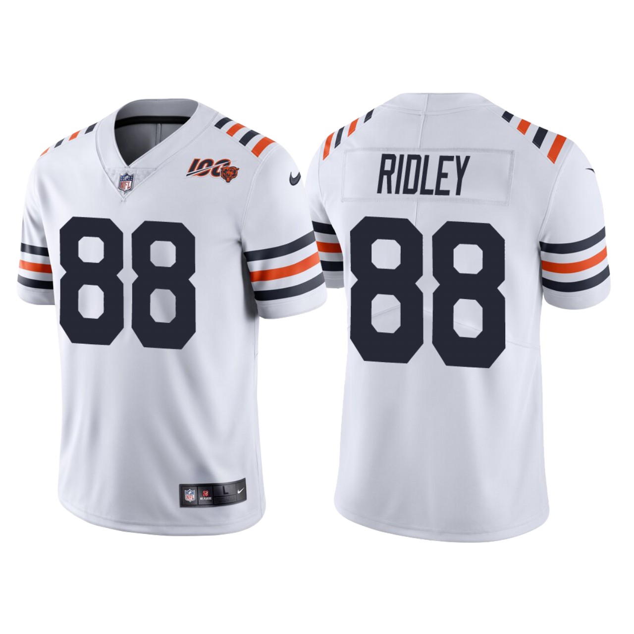 Chicago Bears 100th Anniversary Riley Ridley White Classic Limited Jersey