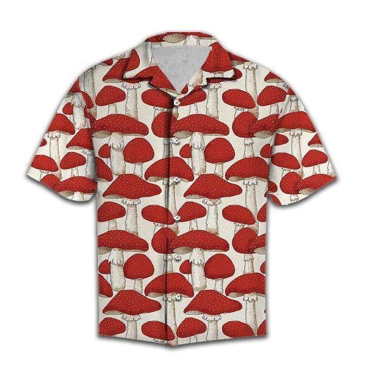 Red And White Mushroom Unisex Hawaiian Shirts Ha14057