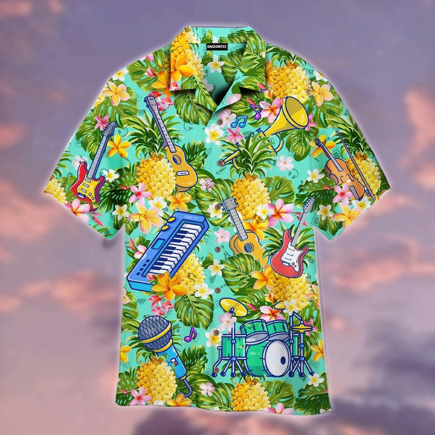 Pineapple Musical Instrument Hawaii Shirt For Men Women Ha102767