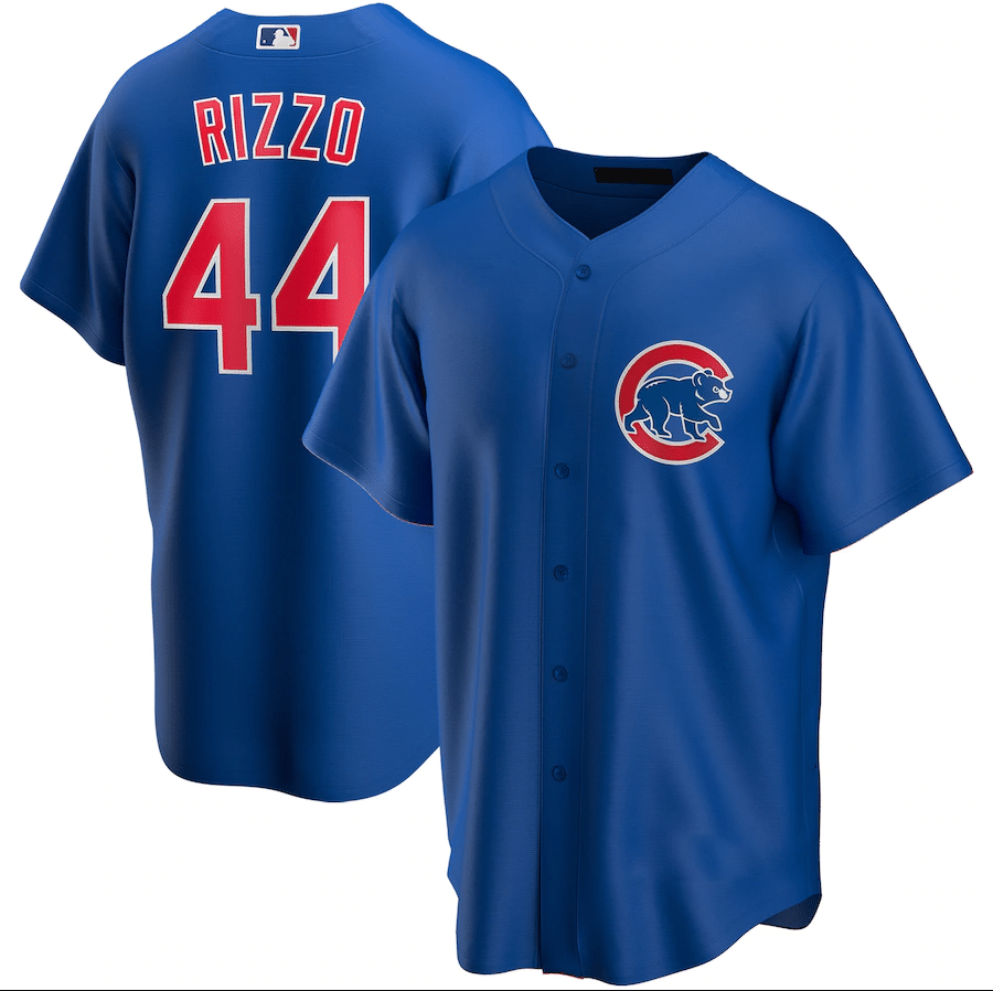 Anthony Rizzo 44 Chicago Cubs Royal All Over Print Baseball Jersey For Fans