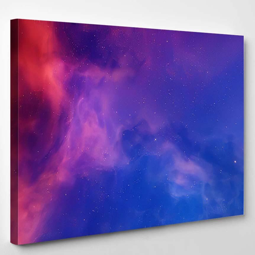 Unusual Colorful Nebula Distant Galaxy 3D – Galaxy Sky And Space Canvas Print