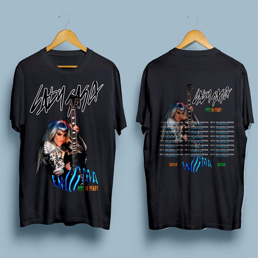 YPS Lady Gaga Shirt Tour 2020 Enigma Las Vegas T-Shirt Size S-3XL