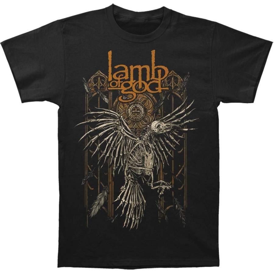 Fashion Men Printed T-shirt Lamb of God Men’s Crow T-shirt Men Cotton T Shirt Casual Shirt