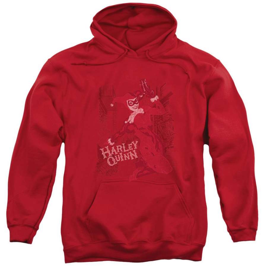 Batman – Harley'S Packing Adult Pull Over Hoodie