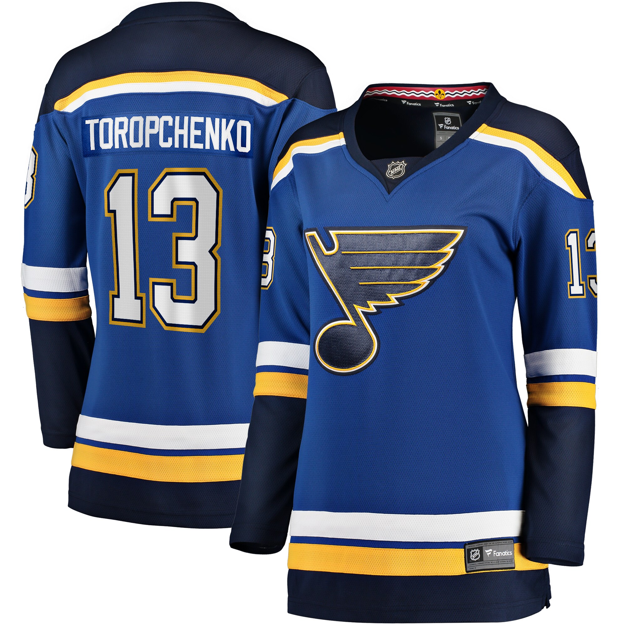 Women's St. Louis Blues Alexey Toropchenko Blue Home Breakaway Player Jersey