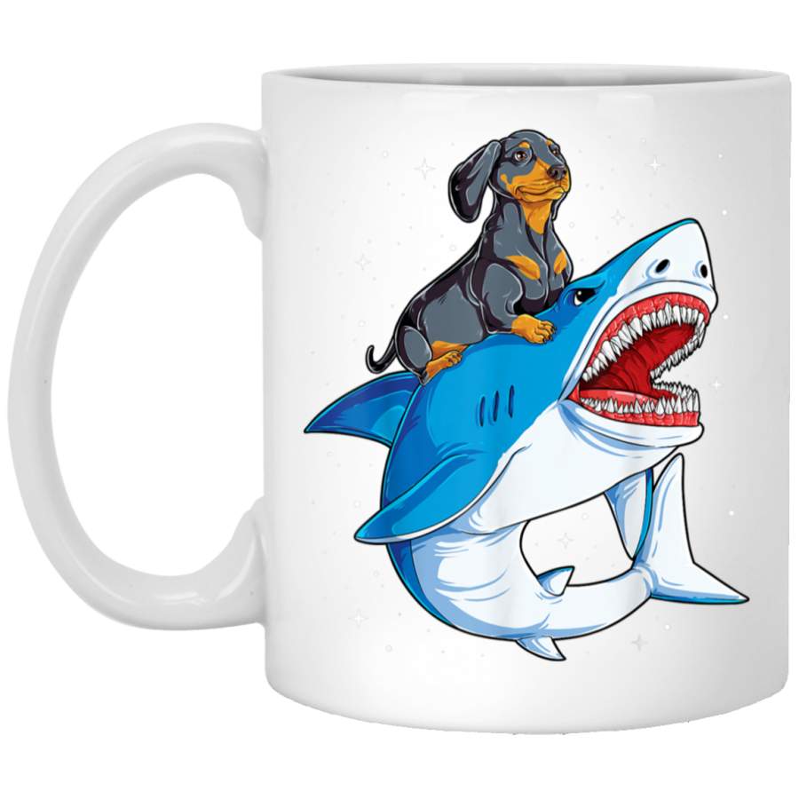 Dachshund Shark Kids Boys Men Space Galaxy Jawsome Gifts Mug