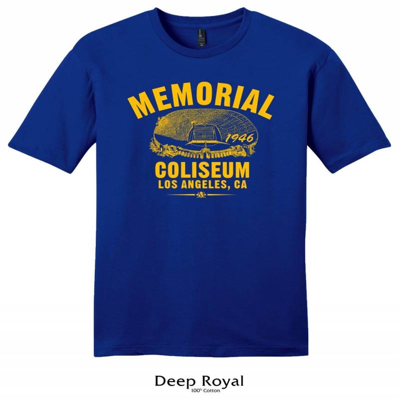 Crushtee Memorial Coliseum 1946 Football Tee Shirt Home of Your Los Angeles Rams Any 2 Tees For 33 Long Sleeve Hoodie