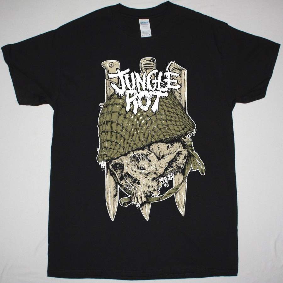 Jungle Rot Skull Black T-Shirt