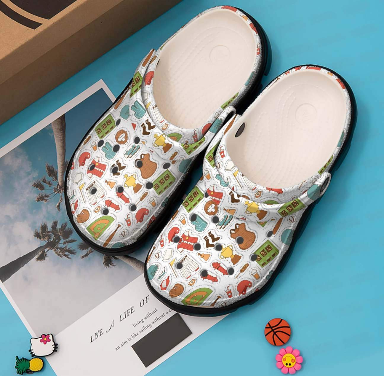 Cute Baseball Personalized Clog, Custom Name, Text, Color, Number Fashion Style For Women, Men, Kid, Print 3D