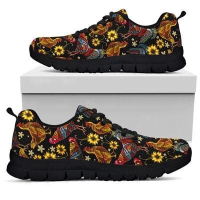 Chicken Embroidery Sneakers Shoes For Women, Shoes For Men Sneaker Custom Shoes