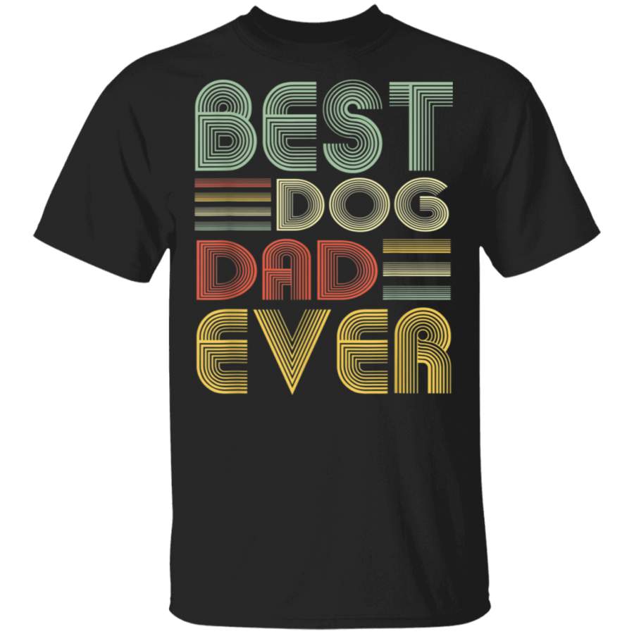 Vintage Best Dog Dad Ever TShirt Fathers Day Gift Men