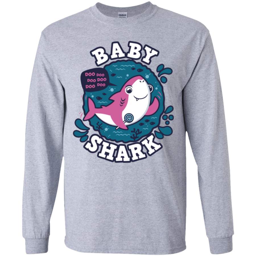 Shark Family trazo – Baby Girl Youth Long Sleeve T-Shirt