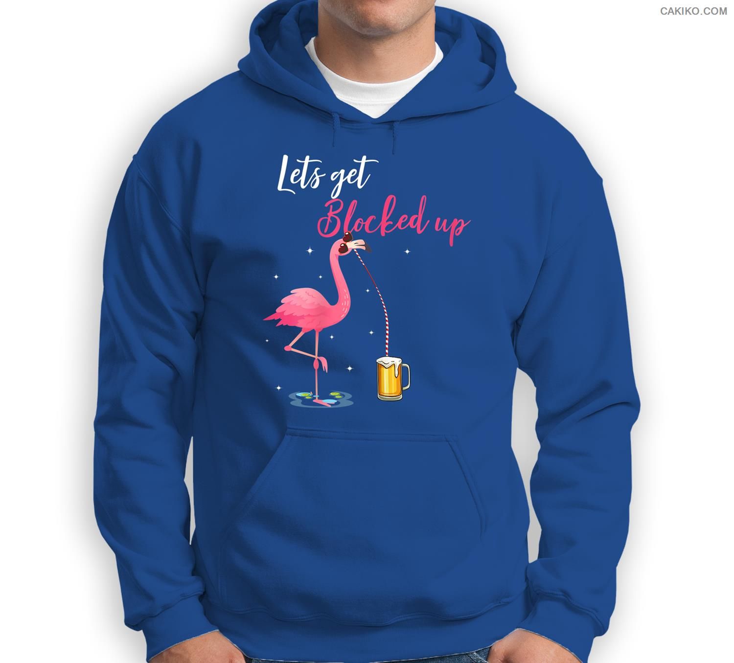 Womens Let’S Get Flocked Up Flamingo Drinking Beer Party Sweatshirt & Hoodie