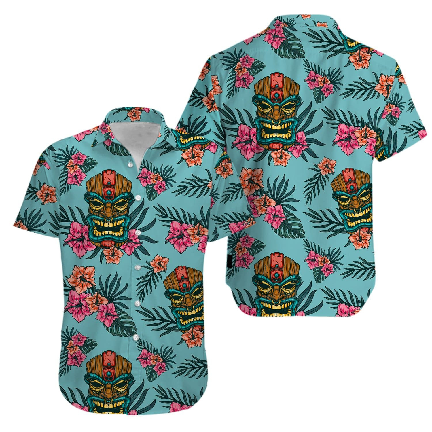 Tiki Tropical Seamless Vintage Aloha Hawaii Shirts V Ha80170