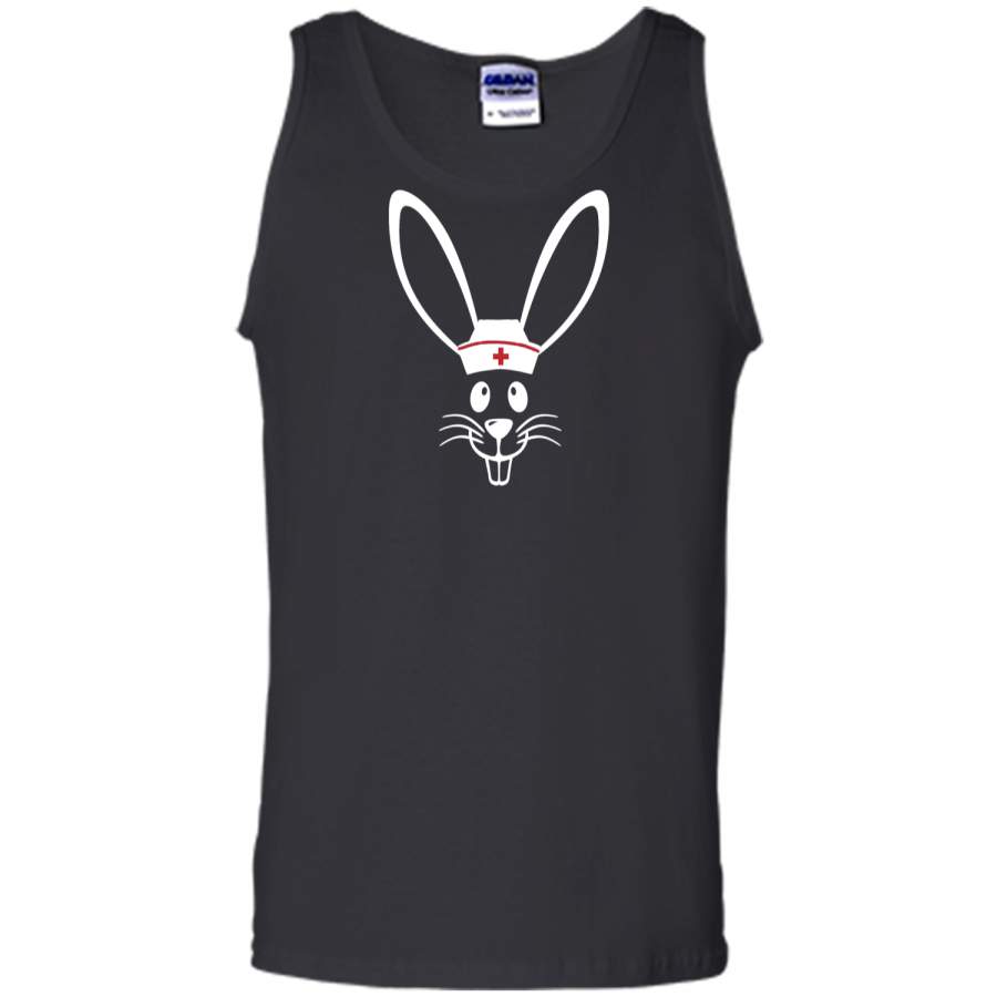 Bunny Face Scrub Hat Cute Easter Day Nurse T-Shirt RN Gift Tank Top