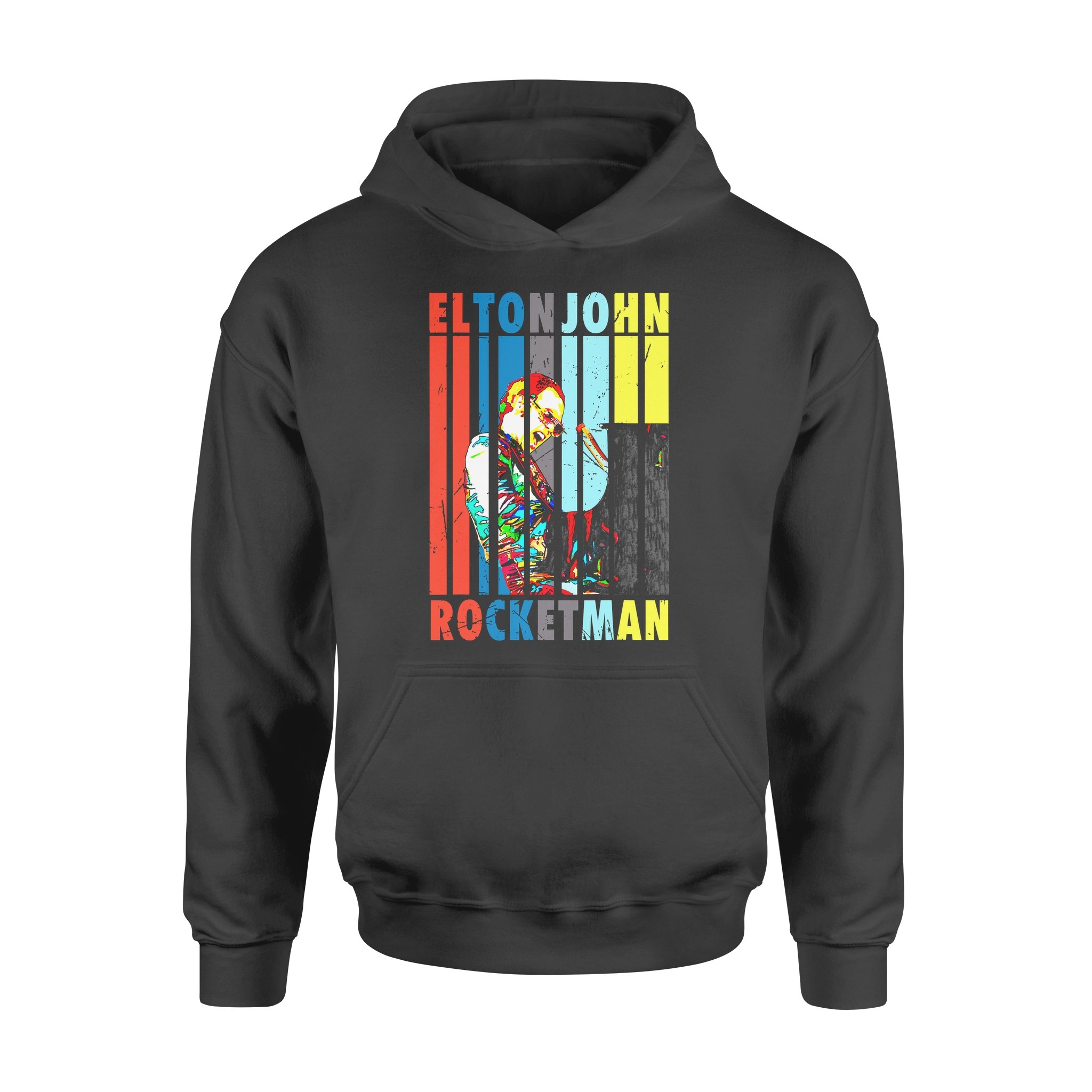 Hobby Gift Idea – Vintage Elton John Funny Rocketman Play Piano – Standard Hoodie