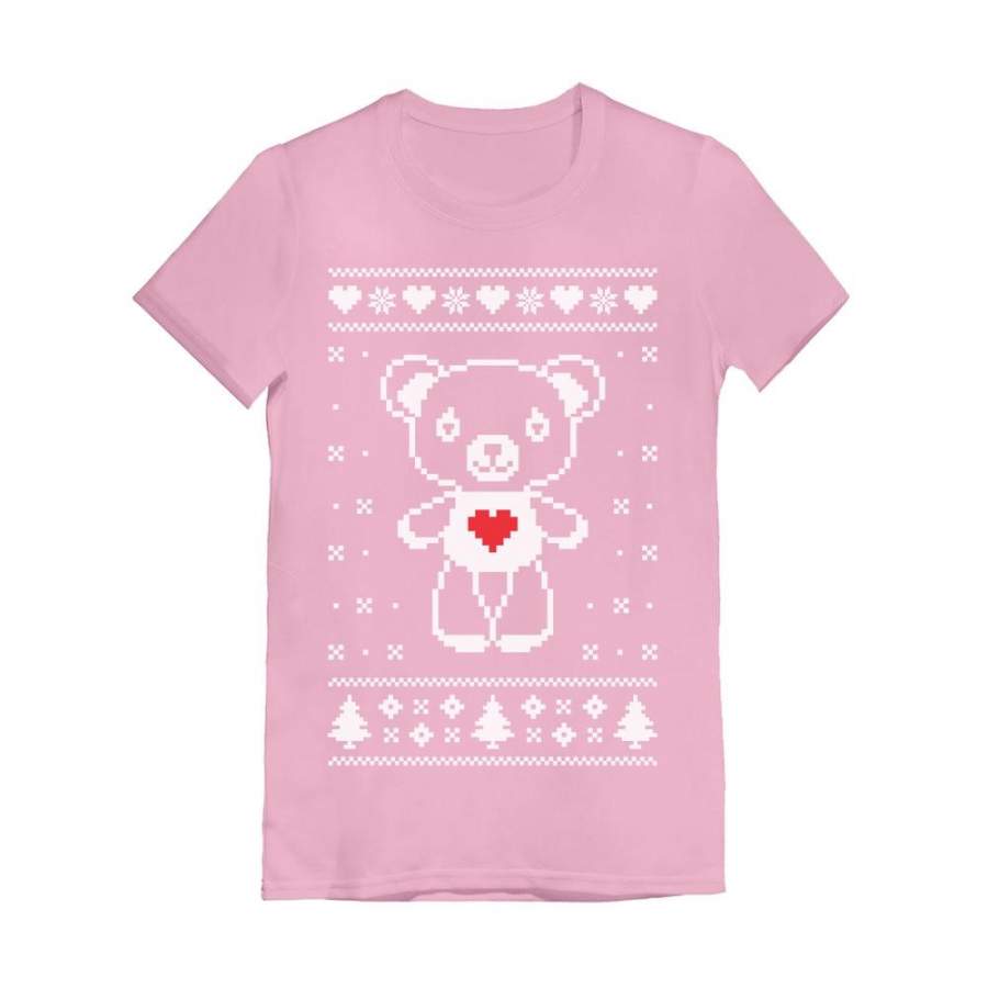 Big White Furry Bear Love – Cute Ugly Christmas Sweater Infant Girls’ Fitted T-Shirt