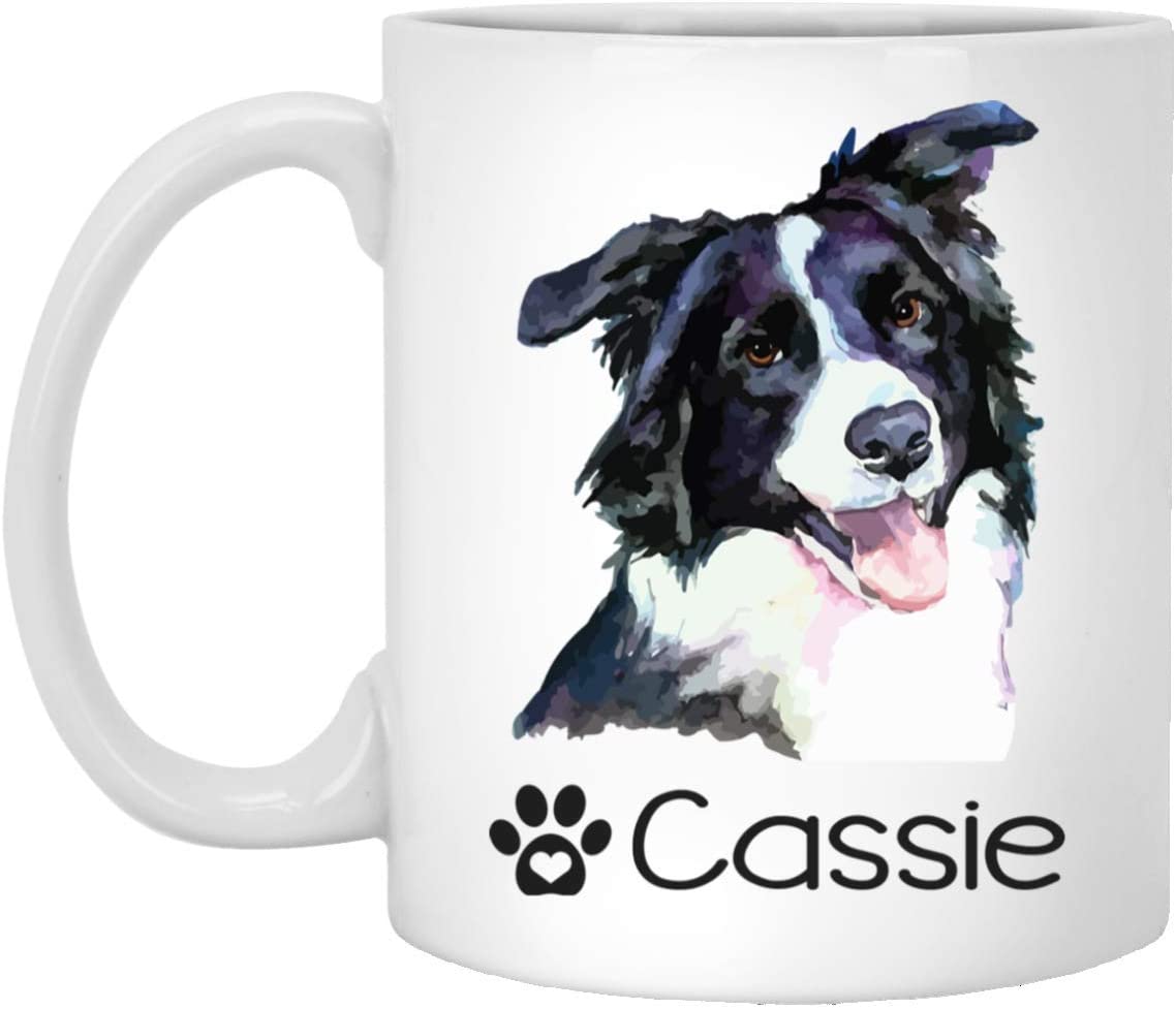 Personalized Border Collie Dog Mug – Pet Owner Gifts For Women – Gifts For Dog Lover – Border Collie Mom Dad Mugs – Dog Cups 15Oz