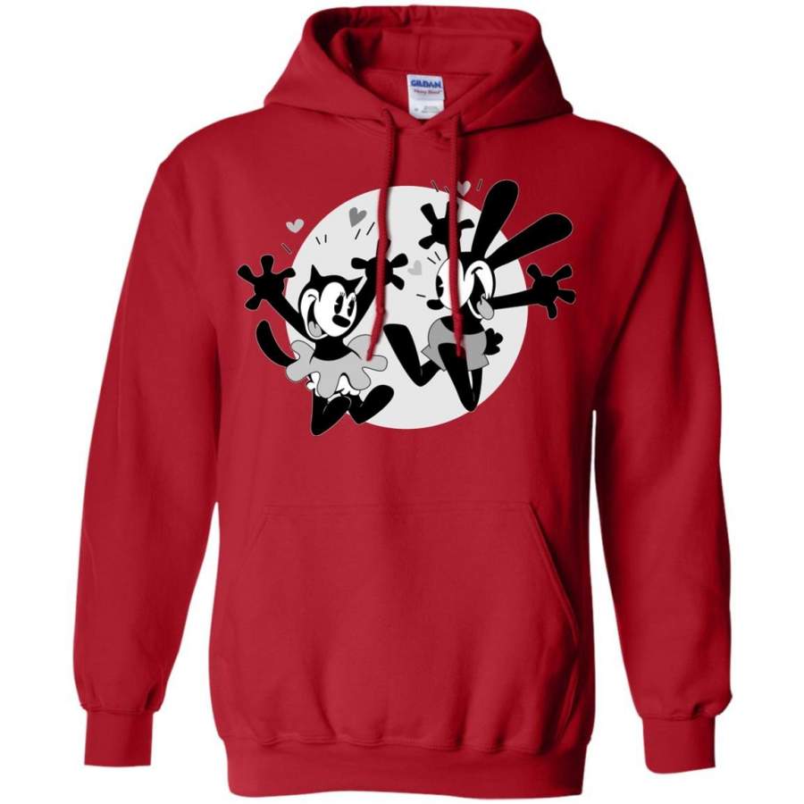 OSWALD THE LUCKY RABBIT – Oswald and Ortensia BW T Shirt & Hoodie