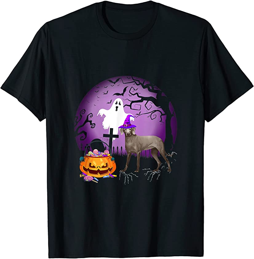 Weimaraner Dog Candy Pumpkin Halloween Lover T-Shirt