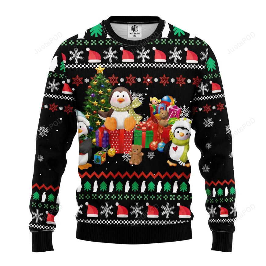 Penguin Cute All Over Printed Ugly Sweater