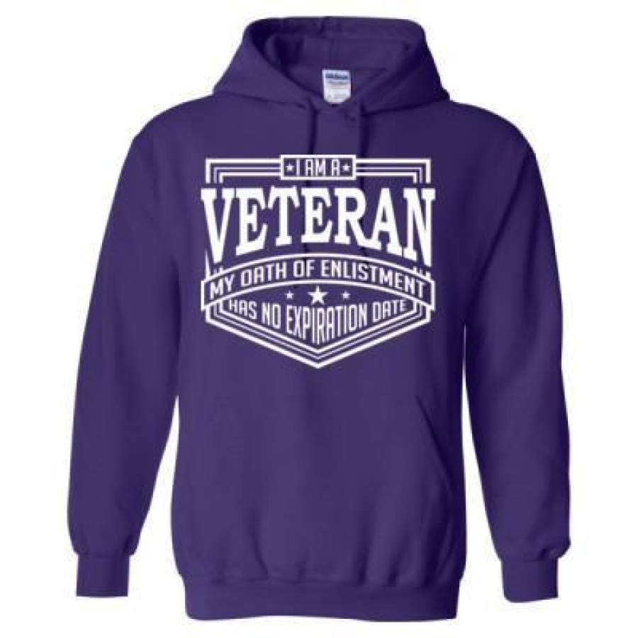 AGR I Am A Veteran My Oath Of Enlistment Has No Expiration Date – Heavy Blend™ Hooded Sweatshirt